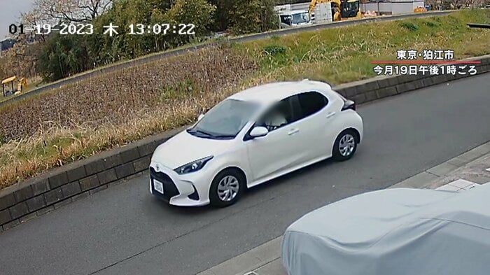 犯行に使われたとみられるレンタカー