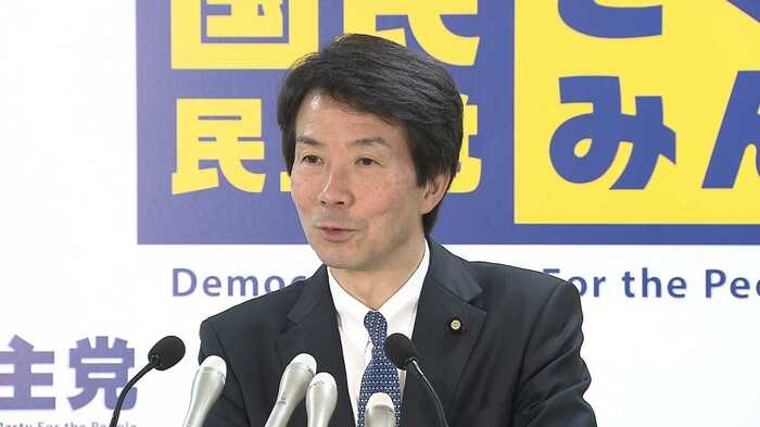 会見する国民民主党・大塚共同代表(7月20日)