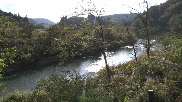 清流荘の近くを流れる藤琴川