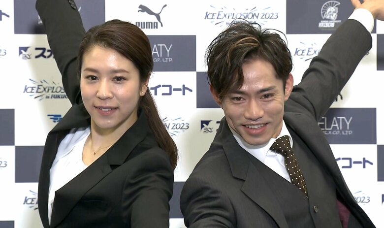 5月2日に引退会見を行った村元哉中・高橋大輔