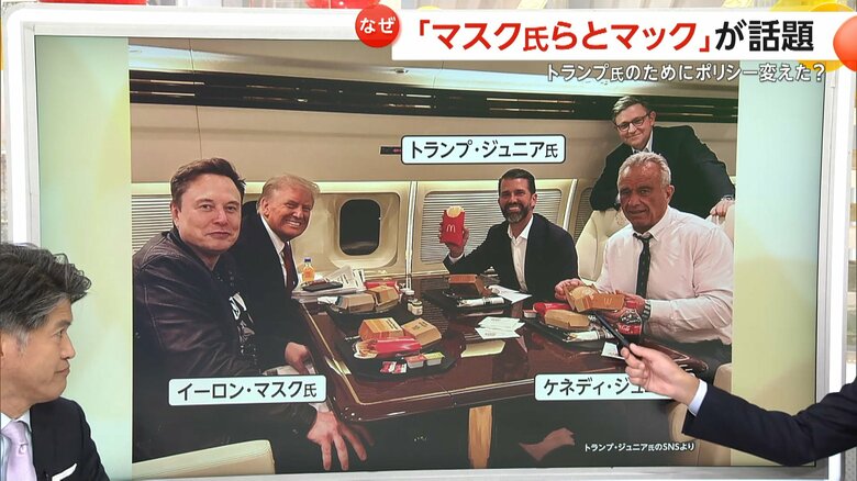 トランプ氏のプライベートジェットで撮影されたとみられる写真