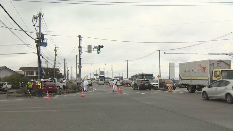 7日　事故のあった富山市八町