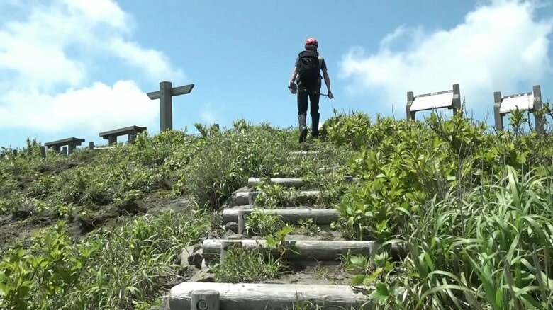 自然に配慮しながら登山道の整備を進めた