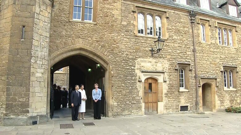 28日（日本時間29日）マートンカレッジを訪問された両陛下