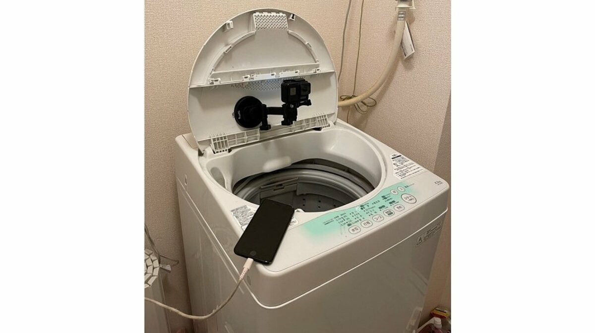 本気で気になった」洗濯中の洗濯機“内部”を理系大学生が撮影! 高速回転