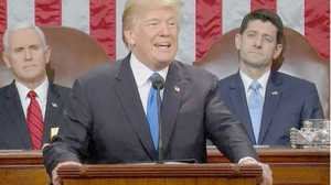 トランプ大統領の一般教書演説 中国やロシア疑惑には言及せず、北朝鮮問題も新味なし