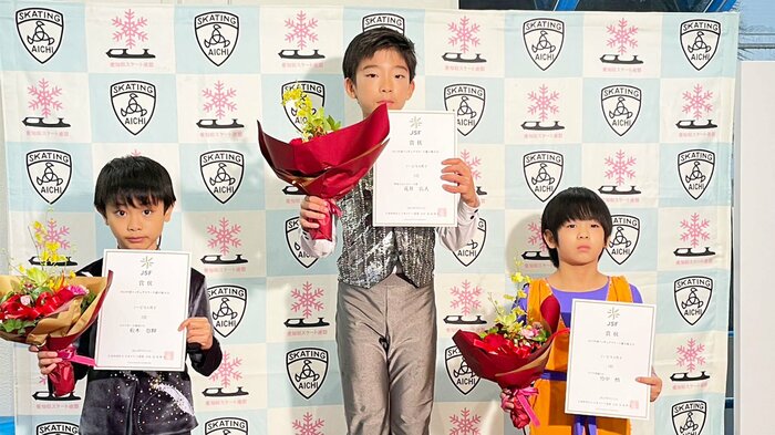 ノービスA男子の表彰台