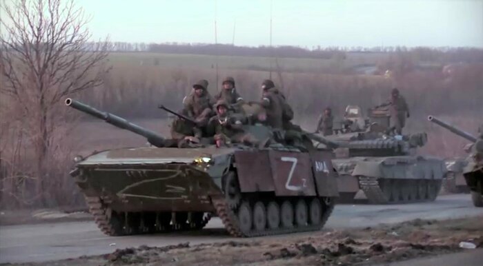 ウクライナ・マリウポリに展開するロシア軍(3月28日)
