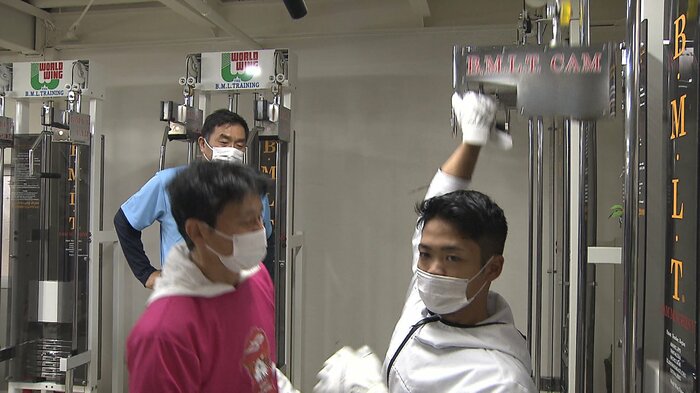1月には鳥取のトレーニング施設「ワールドウィング」で自主トレ