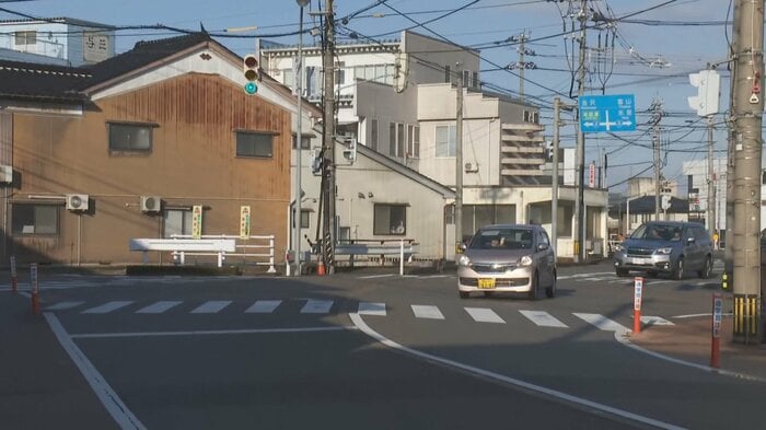 事故現場（去年12月　高岡市羽広）