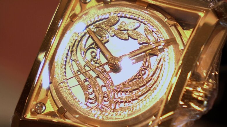 「誇り持てる」高級腕時計が完成　"秋田県産”時計ブランドと銀線細工がコラボ…人気の秋田米にちなみ