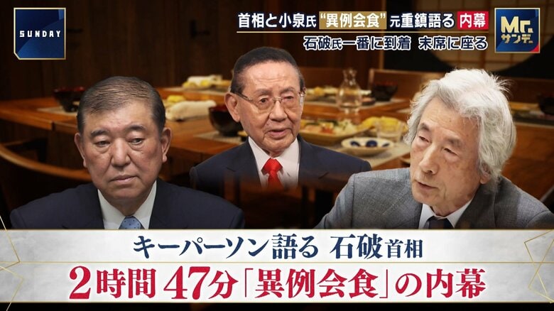 「小泉元首相が自分の理解者と見せたい」石破首相が元重鎮と“異例の会食”…党内の“石破おろし”けん制が狙いか｜FNNプライムオンライン