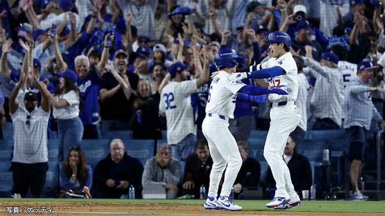 ドジャース地区シリーズ突破　7回“まさかのミス”から劇的サヨナラ勝ち　2年連続のリーグ優勝決定シリーズへ｜FNNプライムオンライン