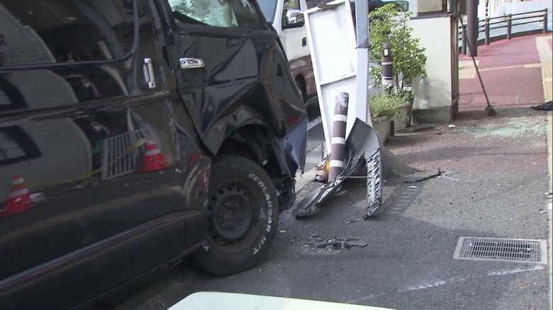 “4000世帯”が一時停電…乗用車が歩道に突っ込み「変圧器」倒したうえ住宅に衝突　けが人なし　千葉市｜FNNプライムオンライン