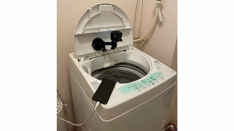 「本気で気になった」洗濯中の洗濯機“内部”を理系大学生が撮影! 高速回転する“脱水”は見ていて楽しい｜FNNプライムオンライン
