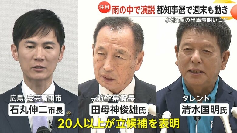 6月20日告示の東京都知事選には20人以上が立候補を表明