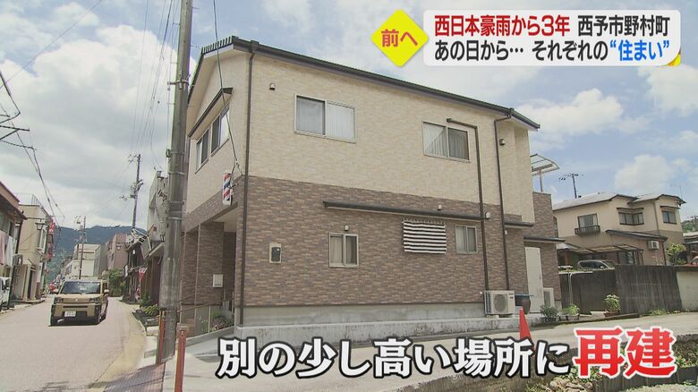 理容店を営む岡澤志朗さんが再建した新しい店舗兼自宅