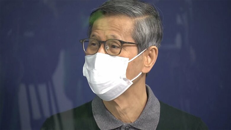 3回目のワクチン接種後、取材に応じる政府分科会･尾身会長（午前9時半ごろ 東京･千代田区）