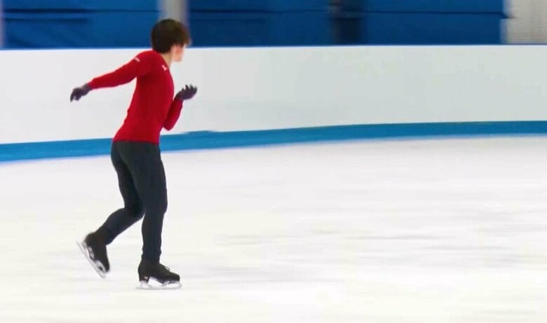 北京五輪から帰国した直後も、練習に励む宇野