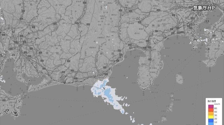 2月15日朝の雨雲