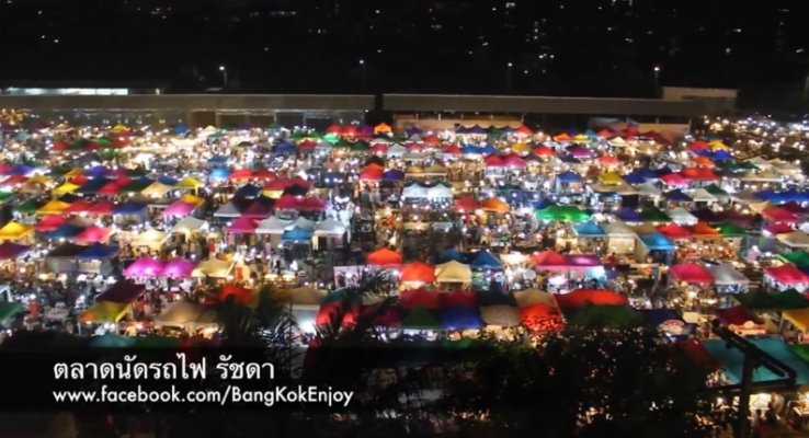 コロナ前の「ラチャダー鉄道市場」
