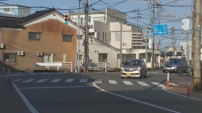 事故現場（去年12月　高岡市羽広）