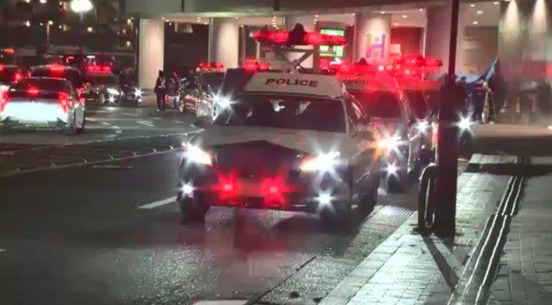 事件があった現場（福岡市中央区）