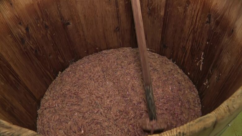 木樽の発酵菌で作る塩辛