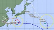【台風情報】ダブル台風の今後の進路予想は　台風13号は7日午前9時には沖永良部島の東南東約50kmに達する見込み