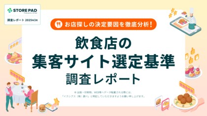「お店探しの決定要因を徹底分析!飲食店の集客サイト選定基準調査レポート」を公開