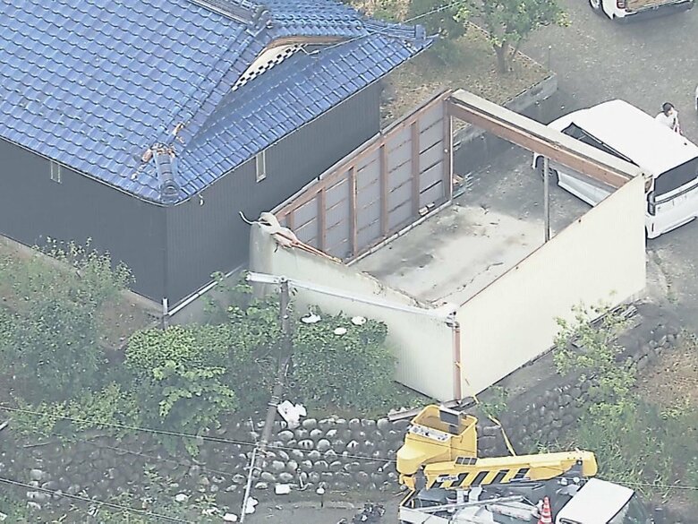 岐阜で屋根や電柱壊れる突風か…東海地方は引き続き大気が非常に不安定 田原市では7月観測史上最多の激しい雨｜FNNプライムオンライン