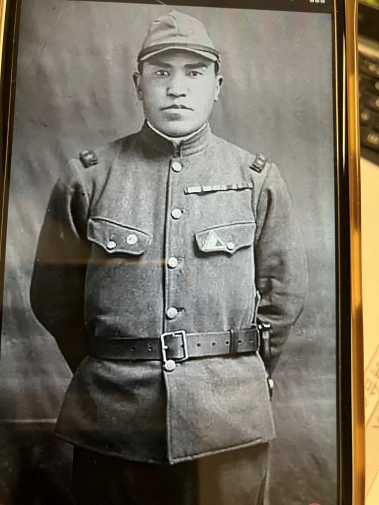 出征前の諏訪野富雄さん