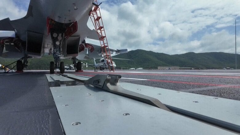 「福建」には中国空母初の電磁カタパルトが装備された。画像は艦載機の前脚にはめるカタパルトのシャトル。