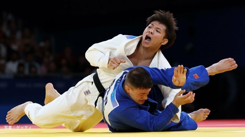 袖釣り込み越し、技あり、合わせて一本でオリンピック連覇を果たした阿部一二三選手