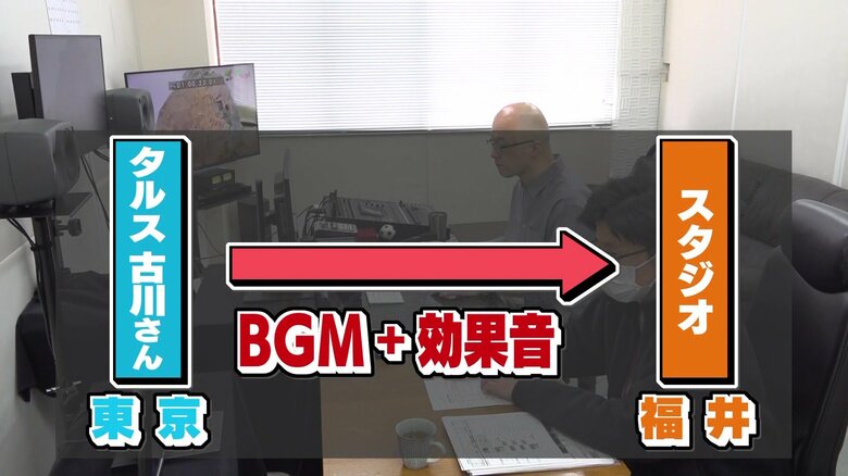 音効が付いた素材は再び福井へ…