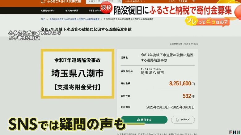 ふるさと納税で寄付金募集を行う埼玉・八潮市のふるさとチョイスHP