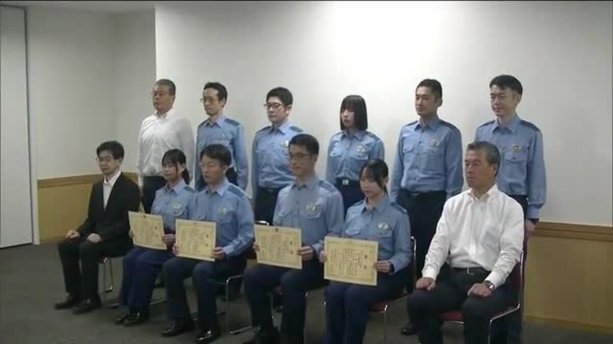 福島県警の警察官4人を表彰 110番通報の無線対応技術を競う全国