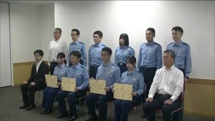 福島県警の警察官4人を表彰　110番通報の無線対応技術を競う全国大会でグループ内準優勝　　　