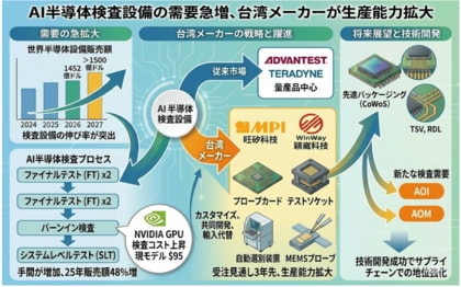 【台湾情報】AI半導体検査設備の需要急増、台湾メーカーが生産能力を拡大──受注見通しは3年先まで＜ワイズ機械業界ジャーナル2026年2月第２週号発行＞