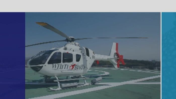 事故ヘリと同一機(福岡和白病院HPより)