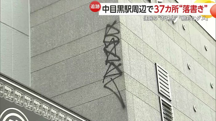 街のいたるところにある落書き