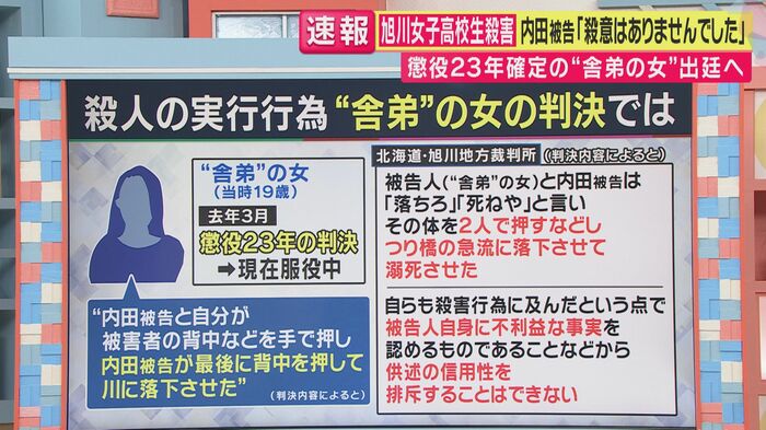すでに確定した“舎弟”の共犯の女の判決(関西テレビ「旬感LIVE とれたてっ!」より)