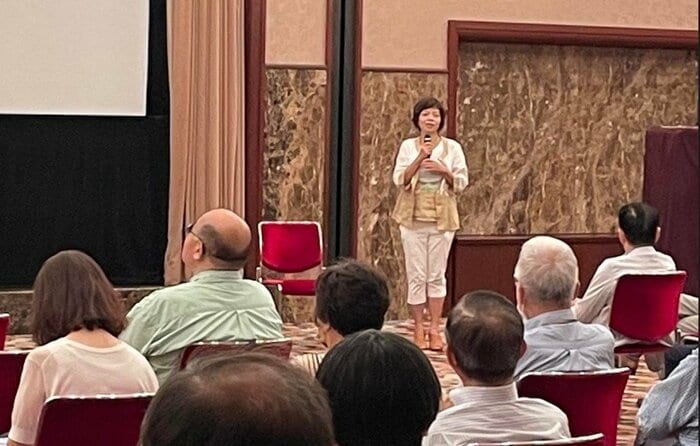 映画「鯨のレストラン」を監督した八木景子氏(日本記者クラブ 8月23日)