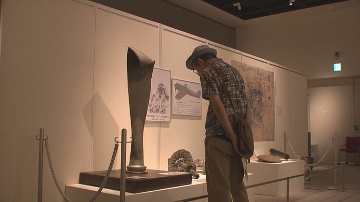 福井市立郷土歴史博物館に展示されている太平洋戦争の戦闘機のプロペラ