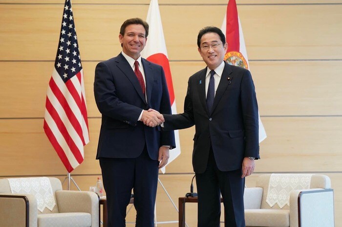 デサンティス氏は日本を訪問し岸田首相と会談(2023年4月)