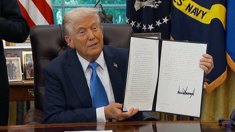 トランプ大統領がエンジニアなど高度人材向け「Hー1B」ビザ取得手数料を増額し約1480万円課す文書に署名「アメリカ人の雇用を促すことができる」｜FNNプライムオンライン