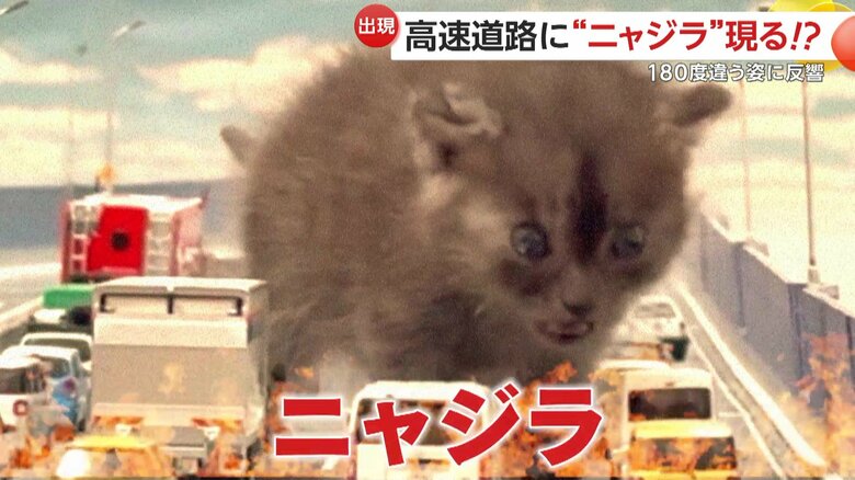 「ゴジラ風な感じで、ニャジラってことにした」という飼い主