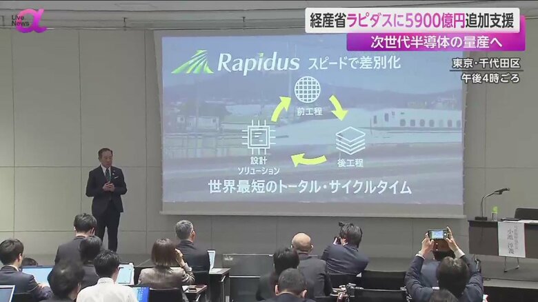 研究開発や工場建設が予定通り進んでいると強調したラピダス・小池社長