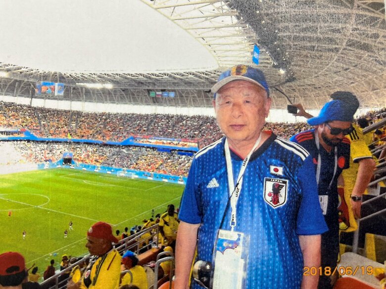 ”サッカー和尚”鈴木良韶さん（2018年ロシアワールドカップ）