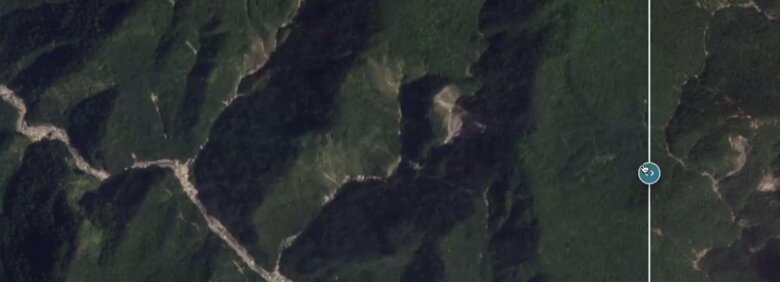 晴れていた3月23日の山の様子